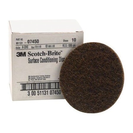 3M Scotch-Brite Surface Conditioning Disc 07450, 4 inxNH A CRS, 10PK 7000120841